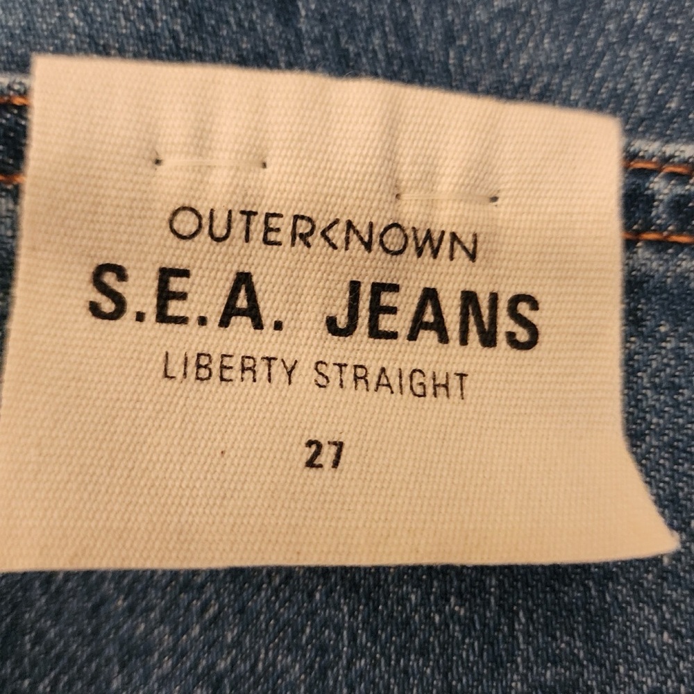 Outerknown Liberty Straight Women’s Blue S.E.A. Jeans Size 27 - Picture 7 of 15